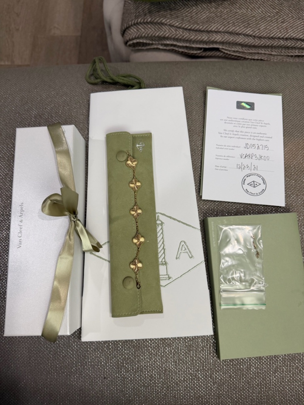 Authentic Van Cleef & Arpels Vintage Alhambra Bracelet | YG Guilloche